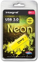 Integral Neon USB stick 64GB USB 3.0 Geel