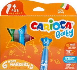 Carioca viltstift Baby Teddy doos van 6 stuks in geassorteerde kleuren