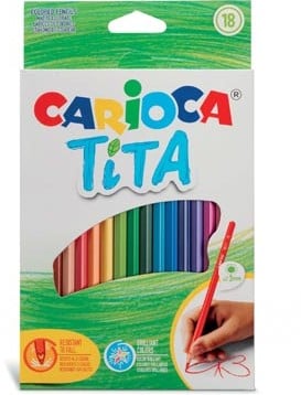 Carioca kleurpotlood Tita 18 stuks in een kartonnen etui