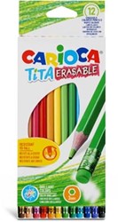 Carioca kleurpotlood met gum Tita 12 stuks in een kartonnen etui
