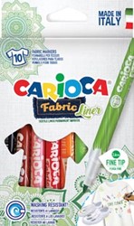 Carcioca textielstift Fabricliner doos van 10 stuks in geassorteerde kleuren