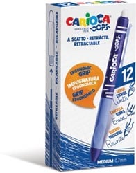Carioca gelroller Oops medium uitwisbaar doos van 12 stuks blauw