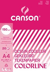 Canson gekleurd tekenpapier Colorline 21 x 29,7 cm A4