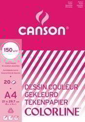 Canson gekleurd tekenpapier Colorline 21 x 29,7 cm A4