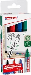 Edding whiteboard marker 360  geassorteerde kleuren  blister van 4 stuks