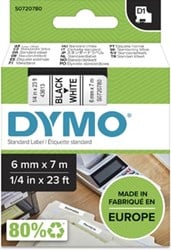 Dymo D1 tape 43613 6mm zwart op wit