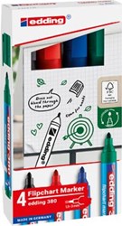 Edding flipchartmarker E-380  geassorteerde kleuren  blister van 4 stuks