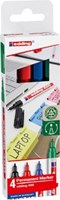 Edding permanent marker 400, geassorteerde kleuren, blister van 4 stuks