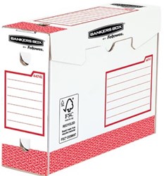 Bankers Box basic archiefdoos heavy duty 9,5 x 24,5 x 33 cm rood pak van 20 stuks