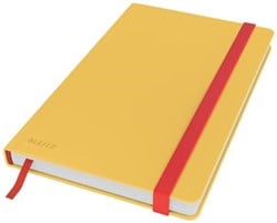 Notitieboek A5 gelinieerd warm geel Leitz Cosy met harde kaft