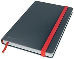Notitieboek A5 gelinieerd grijs Leitz Cosy harde kaft enkel