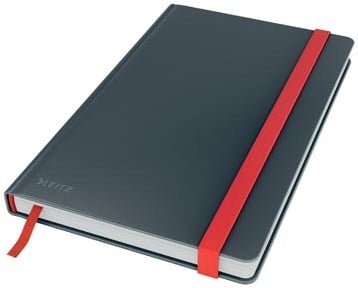 Notitieboek A5 gelinieerd grijs Leitz Cosy harde kaft enkel