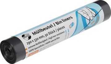 Vuilniszak 6 liter zwart 6 micron 29 x 33 cm rol van 50 stuks