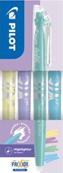 Pilot FriXion Light markeerstift Soft doos van 4 stuks: geel, violet, groen, blauw