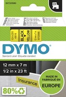 Dymo D1 tape 45018 12mm zwart op geel