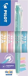 Pilot FriXion Light markeerstift Soft doos van 4 stuks: roze, oranje, groen, blauw
