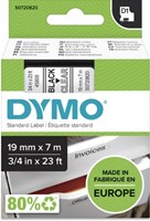 Dymo D1 tape 45800 19mm zwart op transparant