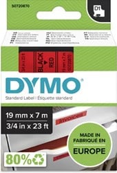 Dymo D1 tape 45807 19mm zwart op rood