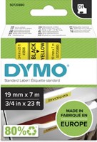 Dymo D1 tape 45808 19mm zwart op geel