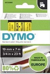 Dymo D1 tape 45808 19mm zwart op geel