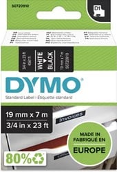 Dymo D1 tape 45811 19mm wit op zwart