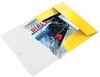 Leitz WOW elastomap met 3 kleppen uit Pp A4 geel-2