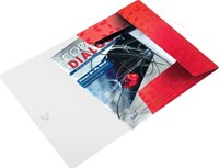 Leitz WOW elastomap met 3 kleppen uit PP A4 rood-2