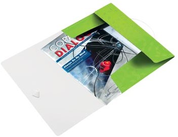 Leitz WOW elastomap met 3 kleppen uit Pp A4 groen-2