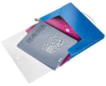 Leitz WOW elastobox ft A4, blauw-3