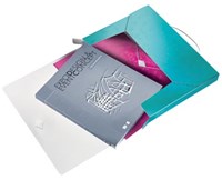 Leitz WOW elastobox ft A4, ijsblauw-3