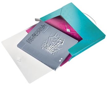 Leitz WOW elastobox ft A4, ijsblauw-3