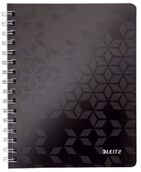 Leitz WOW schrift A5 gelijnd zwart