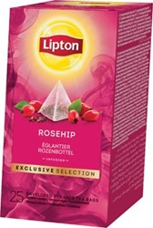 Lipton thee, Rozebottel, Exclusive Selection, doos van 25 zakjes