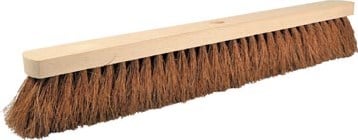 Kokosborstel in ongelakt hout van 60 cm