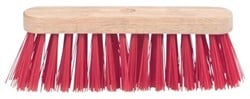 Schuurborstel met PVC haren uit ongelakt hout 29 cm