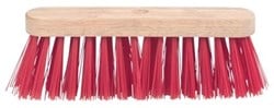 Schuurborstel met PVC haren uit ongelakt hout 29 cm