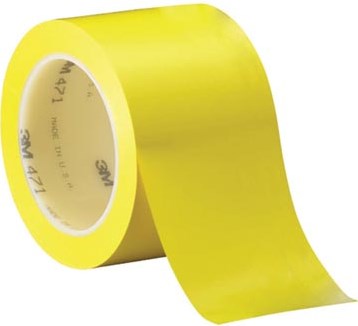 3M Vinyl tape 471, ft 50 mm x 33 m, geel