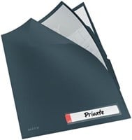 Leitz Cosy L-map met tabbladen, 3 compartimenten, ft A4,  PP van 200 micron, ondoorzichtig, grijs-2