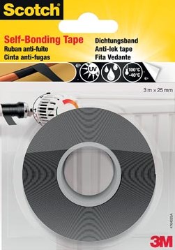 Scotch reparatieplakband anti-lek 25 mm x 3 m zwart blisterverpakking