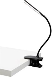 Draadloze lamp met klem zwart ALBA LED