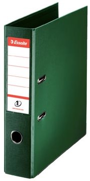 Ordner 2 rings donkergroen 7,5cm rug Esselte