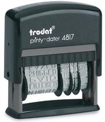 Trodat tekststempel met datum Printy 4817