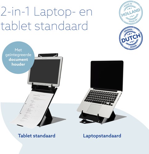 Ergonomische laptopstandaard R-Go Tools Riser Duo-2
