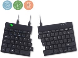 R-GO SPLIT ERGO KEYBOARD QWERTY US with cable QWERTY black