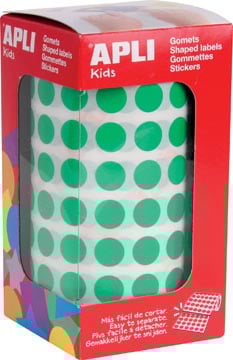 Apli Kids stickers rond groen op rol