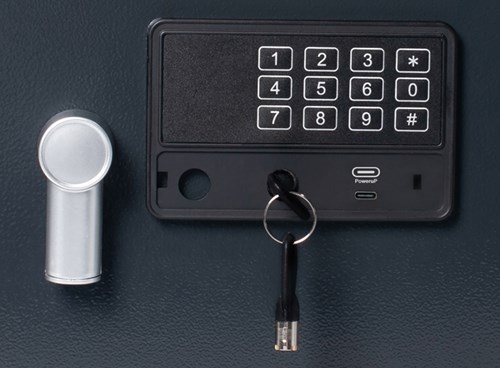 Kluisje 350x250x250mm elektronisch donkergrijs-3