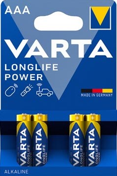 AAA batterij Varta Longlife Power 4 stuks