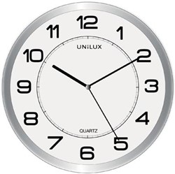 Unilux wandklok Magnet diameter 30,5 cm grijs en wit