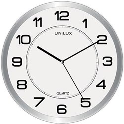 Unilux wandklok Magnet diameter 30,5 cm grijs en wit