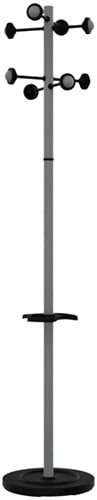 Unilux kapstok Accueil hoogte 175 cm 8 kledinghaken grijs